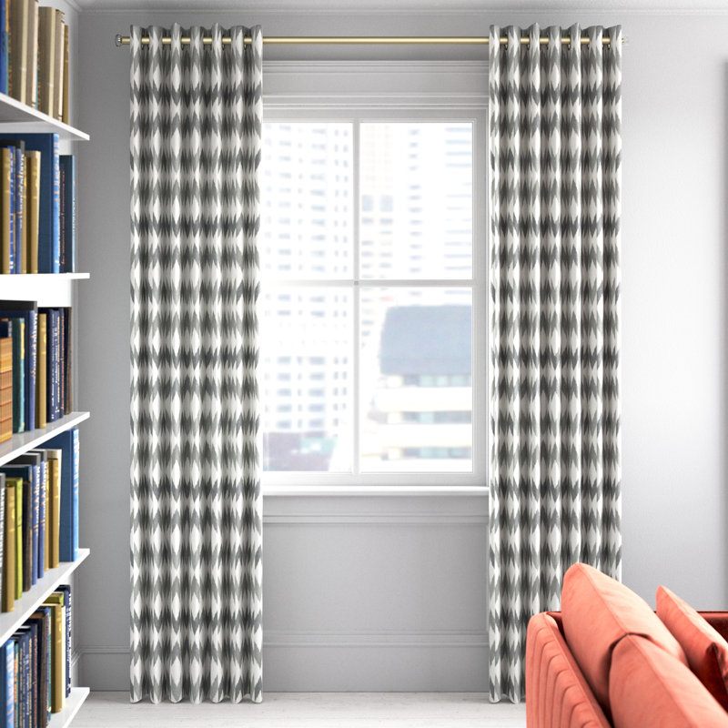 Iyahna Semi Sheer Curtain, 228cm Width x 182cm Drop, Beige Latte