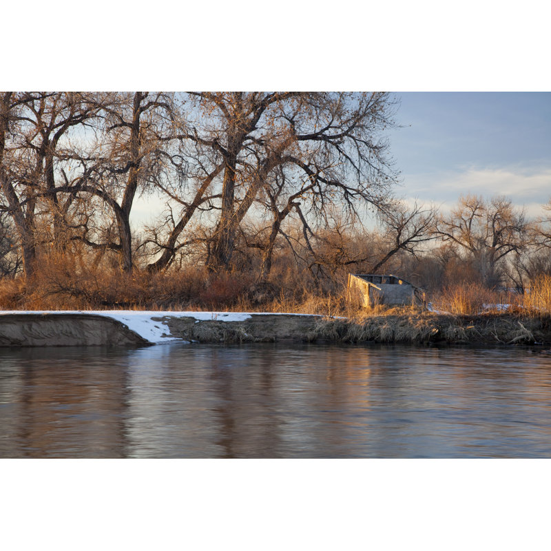 Emmetsburg Blind For Waterfowl Hunting - Wrapped Canvas Print, 61cm H x 91cm W x 3.8cm D