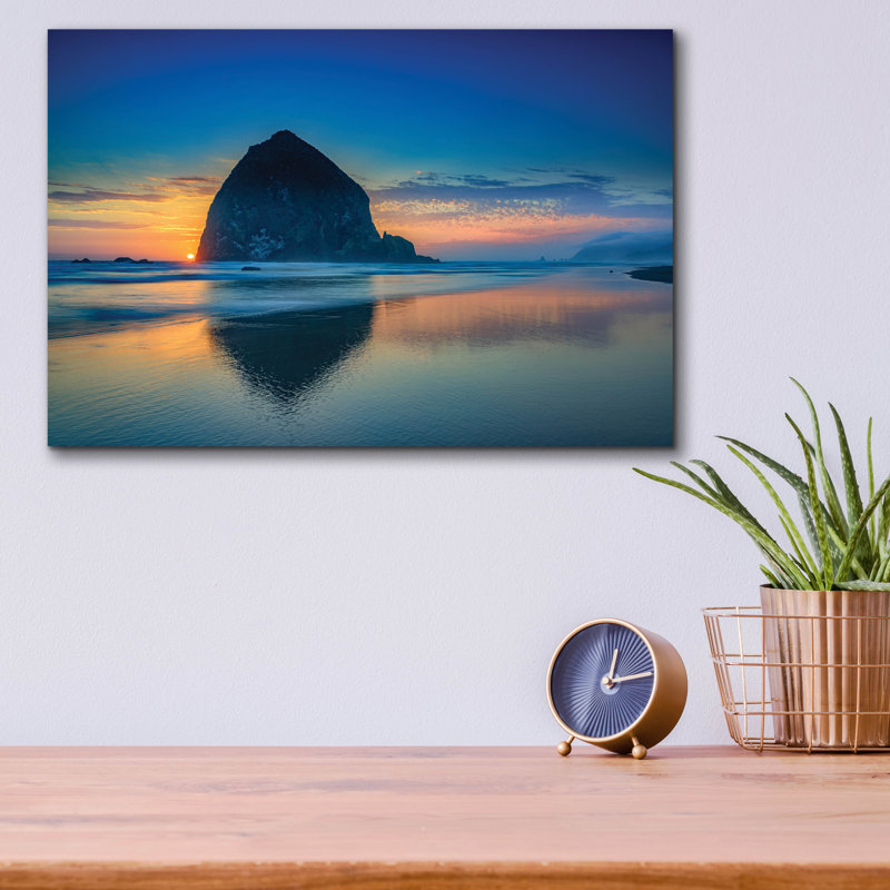 Art épique «Day's End At Cannon Beach» par Rick Berk, 16 po x 12 po