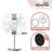 Circular Free Standing LED Make Up Mirror 10X Magnification, 360 Degree Swivel-94274871