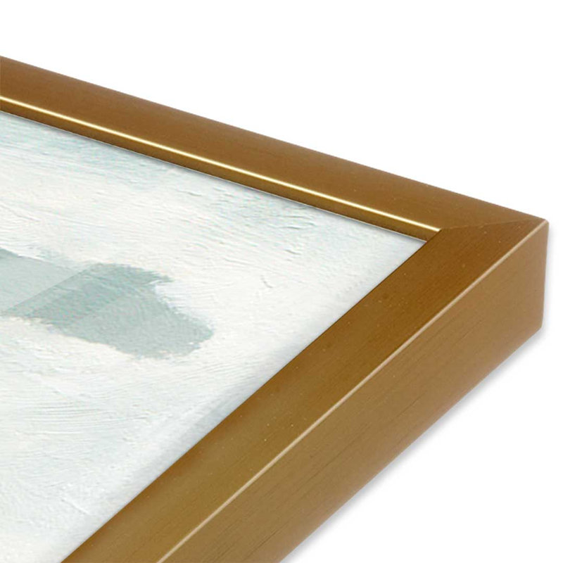 «Pale Horizon I» par Melissa Wang, reproduction d'art, H 24 po x l 36 po, Doré