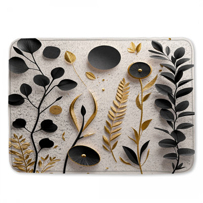 Tapis de bain floral