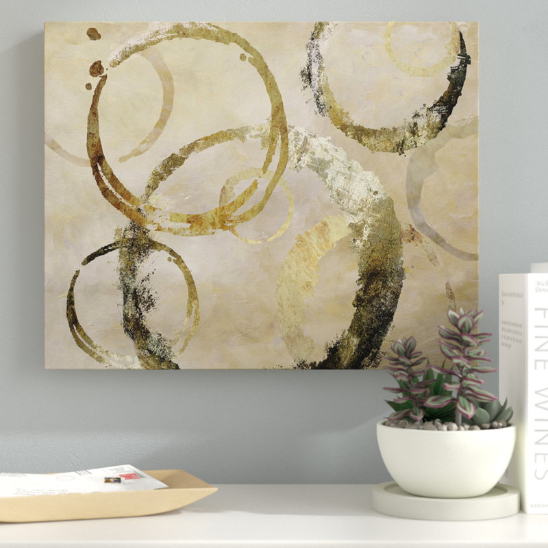 Golden Rings - Impression sur toile, H 16 po x l 20 po x P 1,5 po, Toile tendue