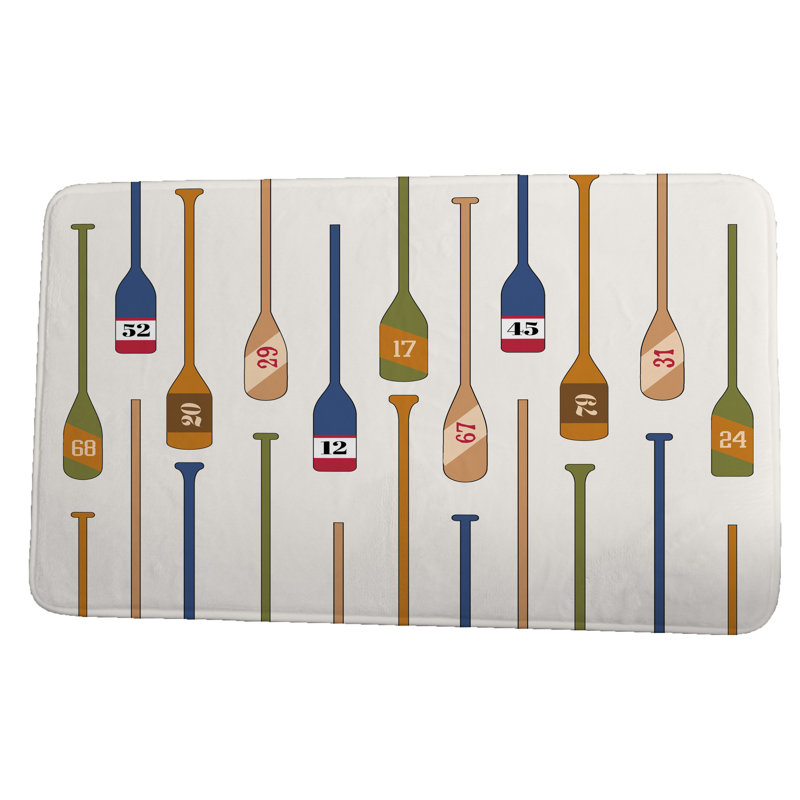 Sienna Non-Slip Bath Mat, 17" W x 24" L, Ivory