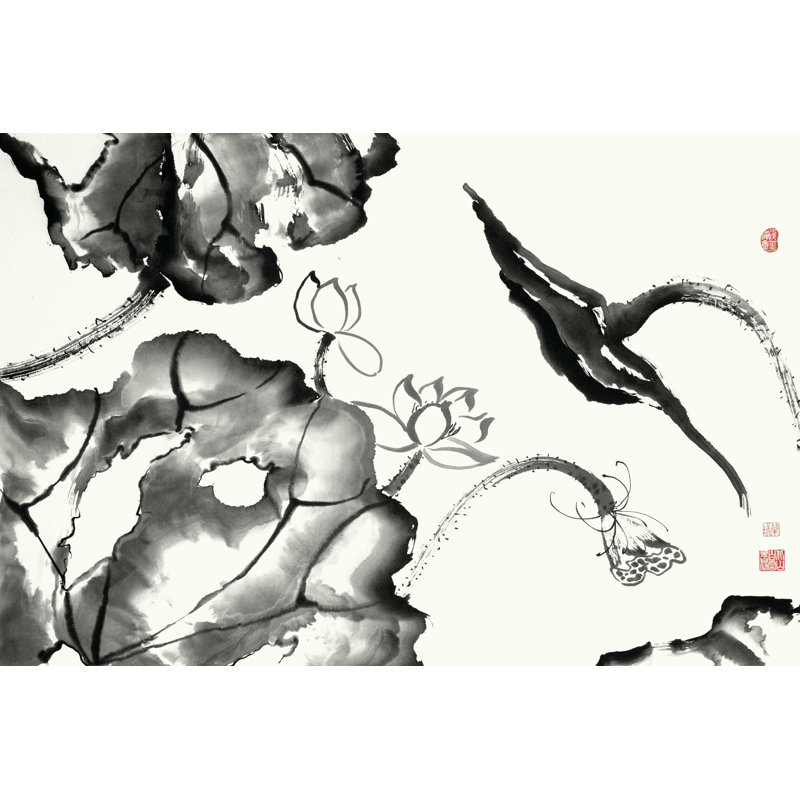" Lotus Study II " Painting Print, 8" H x 12" W