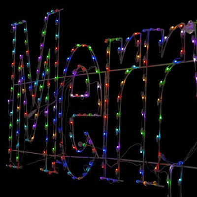 Sign Dynamic RGBWW Merry Christmas 36 in Tall