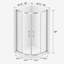 36" W x 72" H Double Sliding Framed Round Corner Shower Enclosure with Clear Tempered Glass, Aluminum Frame, Curved Quadrant Shower Door for Bathroom, Chrome