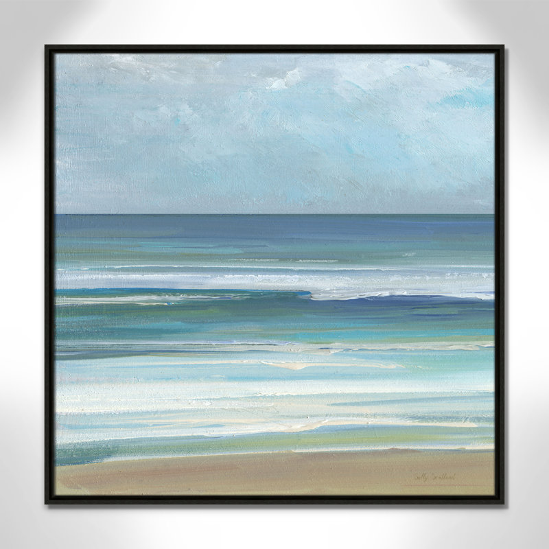 «Gentle Waves I» par Sally Swatland, Espresso, H 31,5 po x l 31,5 po