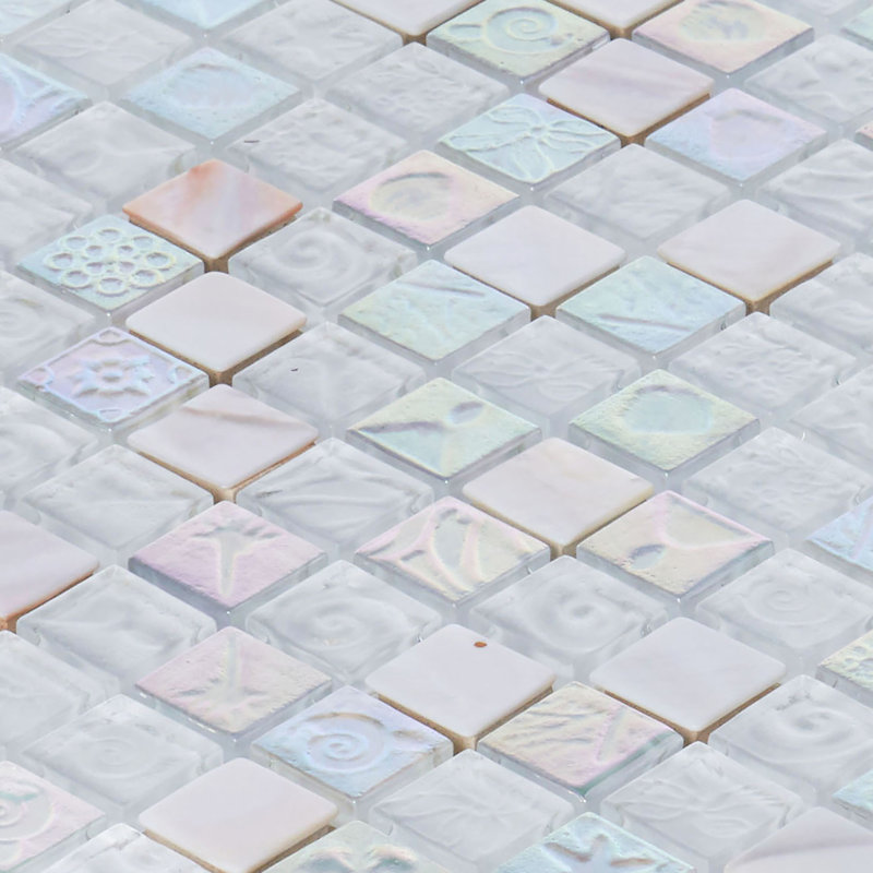White Mother Of Pearl Sell Iridescent Glass Mosaic Sheet Tile By Modket