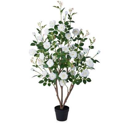 Rosier artificiel en pot Adcock Premium