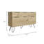 Commode 4 tiroirs Stowe Chêne clair