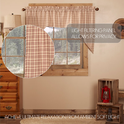 Tacoma Cotton Plaid Swag Window Valance