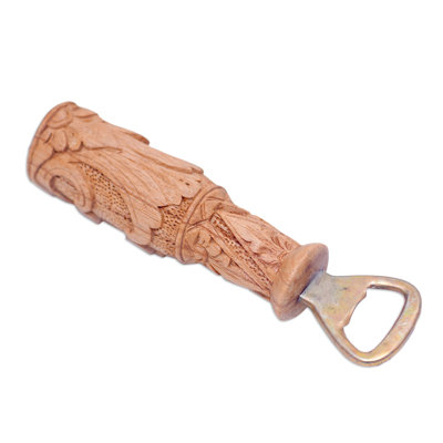Bungalow Rose Marijah Teak Wood Manual Jar Opener
