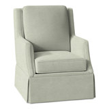 Savannah Linen Swivel Slipcovered Chair