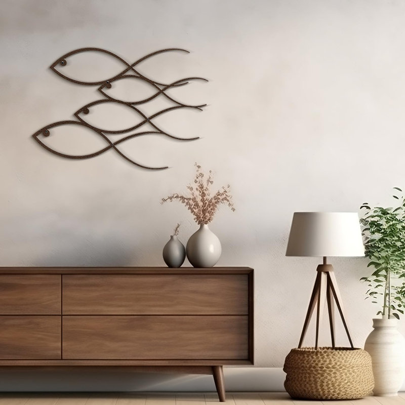 Wall Decor Metal, Bronze, 12" H x 18" W x 0.05" D