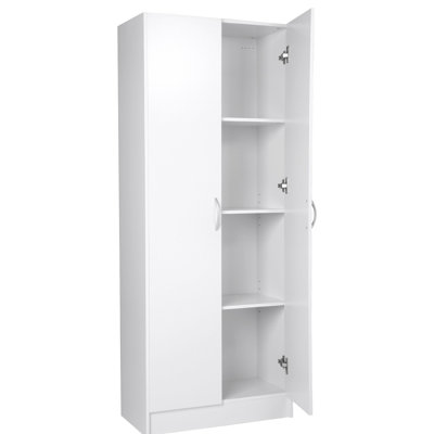 Kitchen Pantry Cabinet 60" Tall Food Pantry Storage Cabinet 110LB Loading