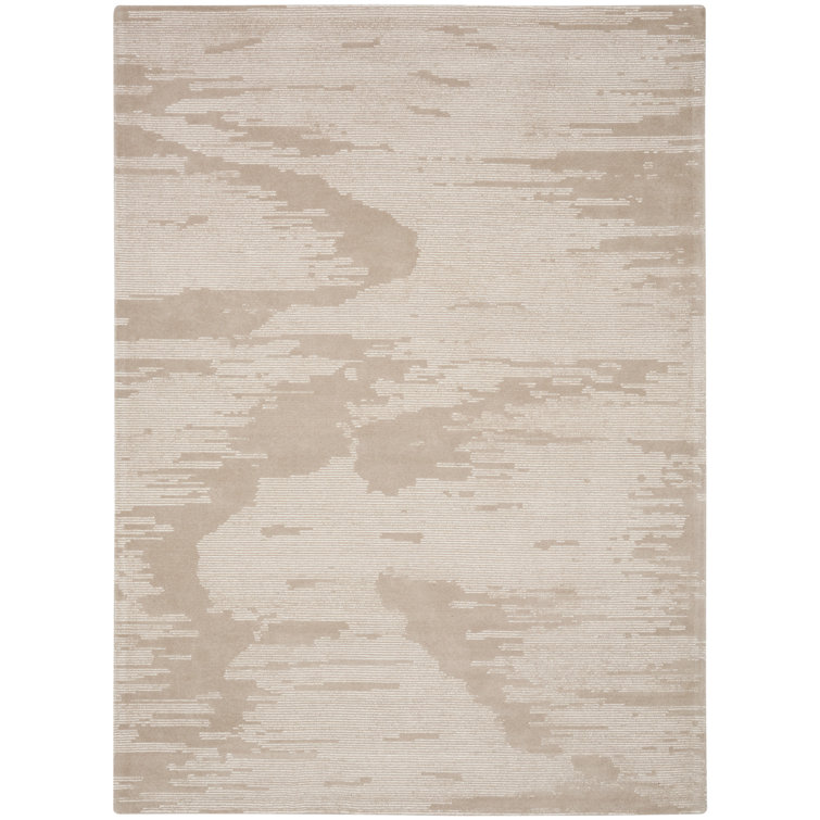 Laurene Abstract Area Rug in Taupe/Ivory