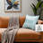 Lida Green Finish Satin Fabric Square Couch Throw Pillow, 17.75" H X 17.75" W X 5.83" D