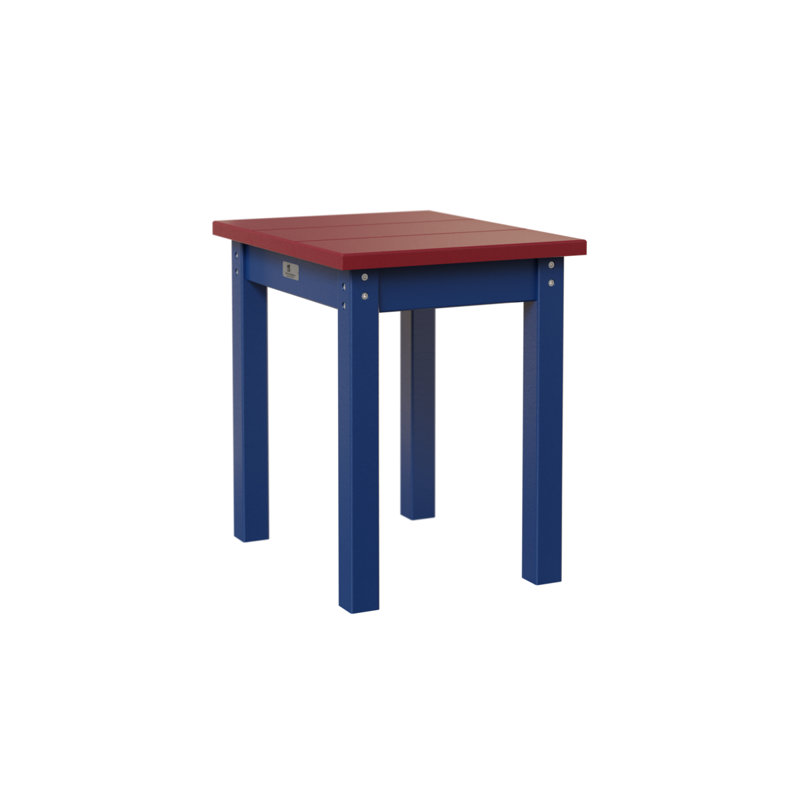 Berlin Gardens Economy End Table, Scarlet Red, Pacific Blue