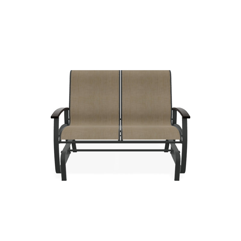 Belle Isle Outdoor Glider, Night, Kona P10, Textured Graphite