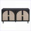 Armoire de rangement à 4 portes pour la chambre à coucher Cabinets | Traditionnel | Noir