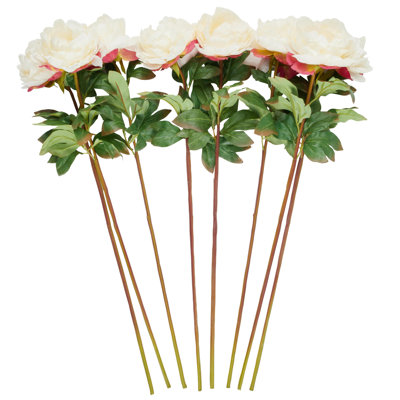 Cole And Grey Faux Foliage Tall Dahlia Artificial Flower Stem