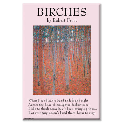 « birches », affiche rétro sur toile tendue
