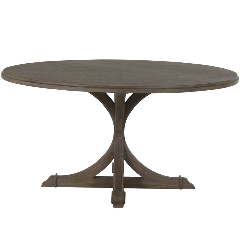 Adams 60" Pedestal Dining Table, Vintage Gray
