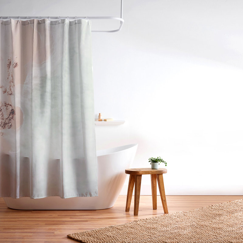 Rideau de douche Ingrid Beddoes, Vert/rose