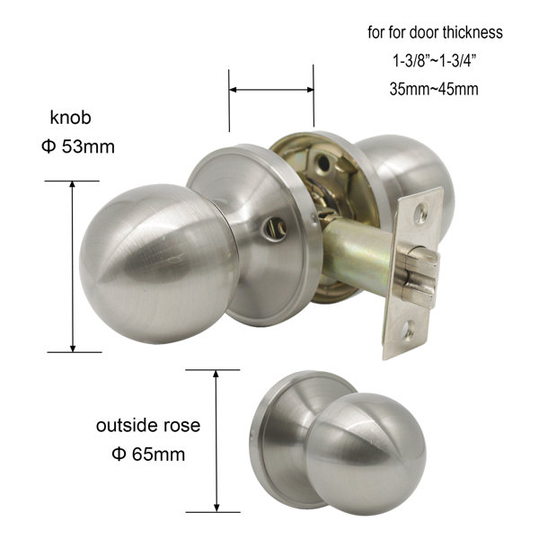 WFX Utility™ Actisdano Single Dummy Door Knob with Square Rosette Multipack  & Reviews - Wayfair Canada