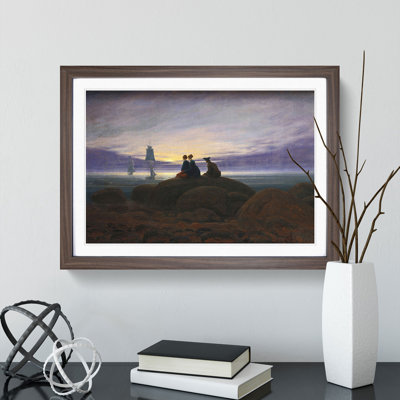 Moonrise Over the Sea by Caspar David Friedrich - Picture Frame Painting