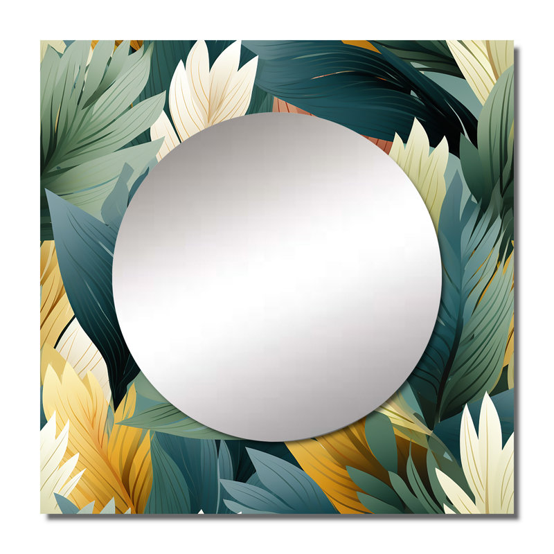 Jungle Tropical Plams Composition I Mirror, 29" x 29"