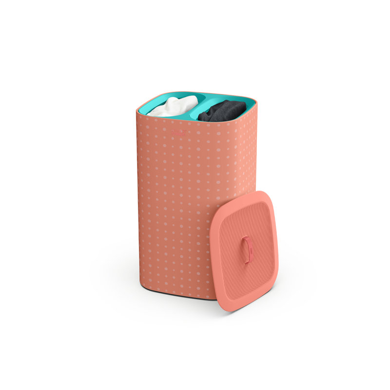 Tota Pop 60-liter Laundry Hamper Separation Basket, Coral
