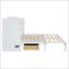 Grand lit escamotable avec grands tiroirs, blanc