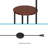 Ostrowski 62'' Black Tray Table Floor Lamp