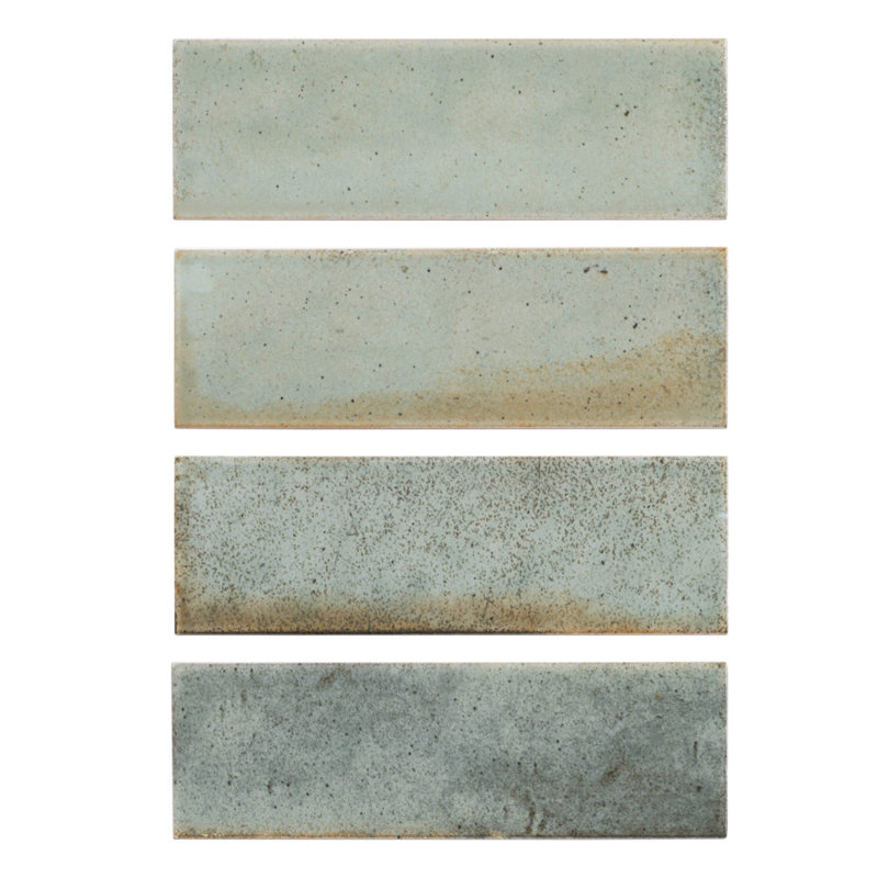 Alga 2.5-in. x 8-in. Stone Look Glossy Ceramic Subway Wall Tile, Seaglass