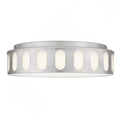 15.15-in Brushed Nickel LED Flush Mount