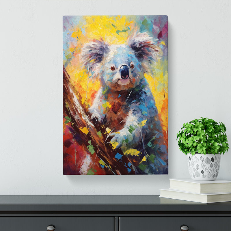 Koala Bear Impressionism - No Frame Print, 76cm H x 50cm W x 3cm D