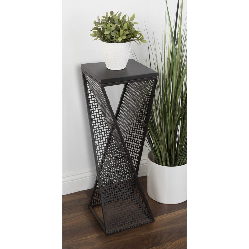 Table de bout Craut, Gris, Or