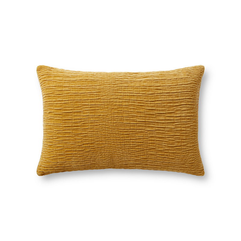 Housse de coussin rectangulaire Edan, H 13 po x l 21 po, Or, Housse de coussin seulement - sans coussin