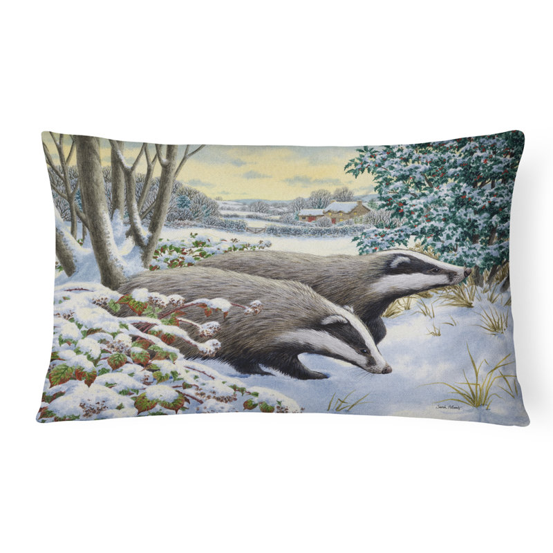  Coussin décoratif intérieur / extérieur Winter Badgers