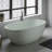 57" Freestanding Solid Surface Bathtub With Pop-Up Drainage And Overflow-119713714