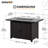 Sunjoy Rectangle Propane Fire Pit Table, Smokeless Outdoor Hidden Propane Tank Gas Fire Pit with Ceramic Tile Tabletop and Lava Rocks
