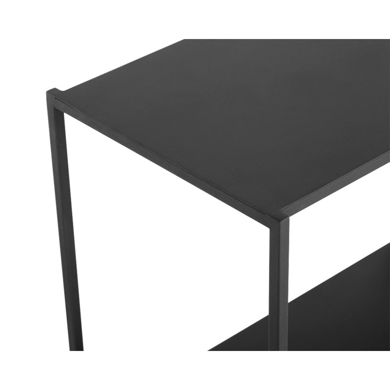 Eiffel Bookcase, Black, (2 Shelves) 31" H x 34.75" W x 12" D