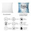 Paysage d'hiver de Noël en bleu, blanc et gris - Coussin décoratif à imprimé traditionnel-413281175