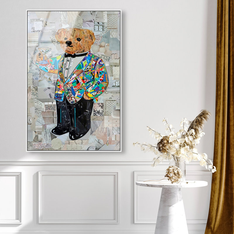 Katy Hirschfeld - High Class Elegance Tall Fashion and Glam Framed Acrylic Art by Oliver Gal, 46" H x 31" W, White