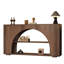 Console 55 po avec rangement à 3 niveaux, canapé d'entrée en bois pour couloir, salon, chêne brun