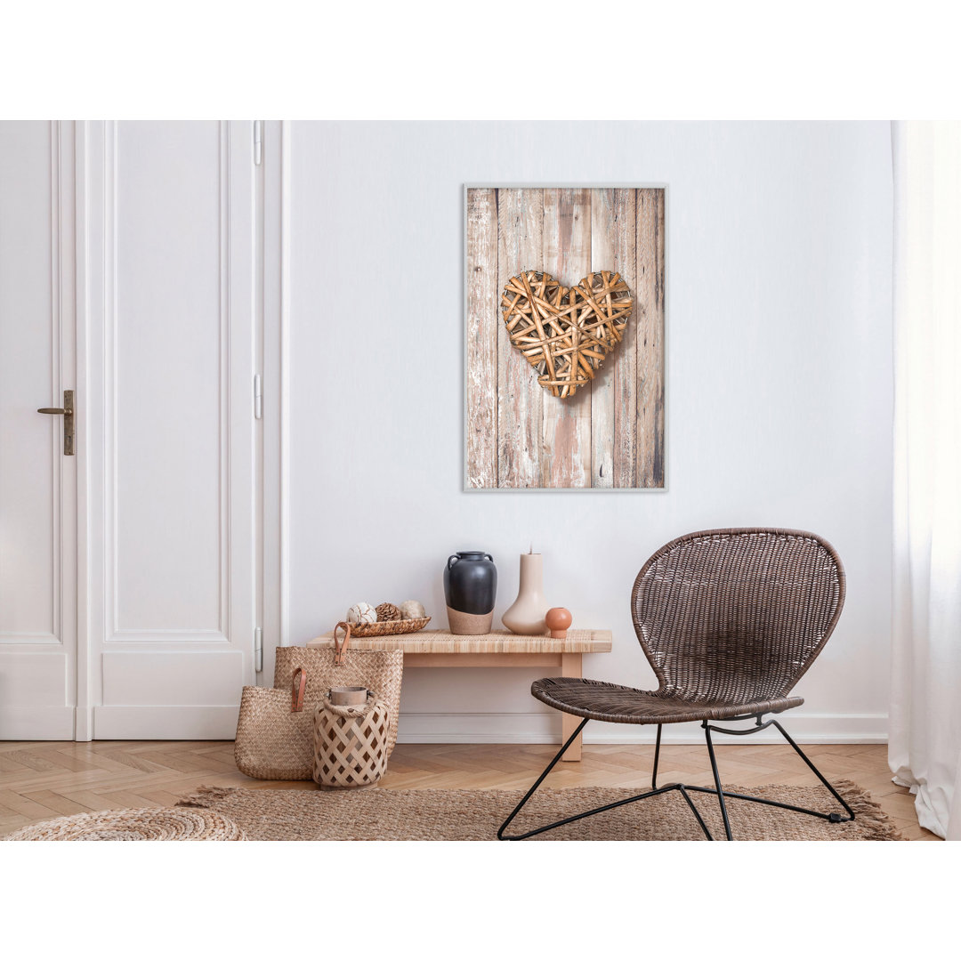 Gerahmtes Poster Wicker Love