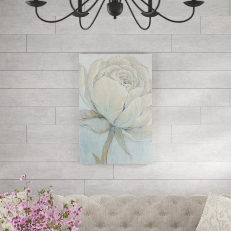 «English Rose II», peinture sur toile, H 36 po x l 24 po