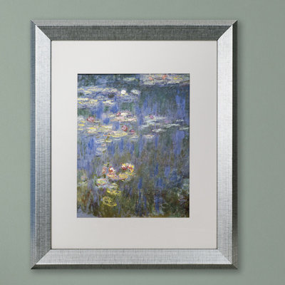 "water lilies iv 1840-1926" par claude monet, reproduction d’art sur toile encadrée